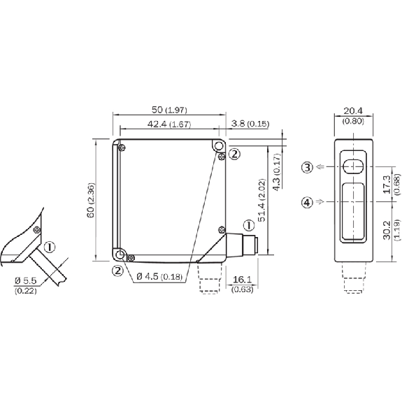 Laser de mesure CMOS P=26-34mm 4-20mA, PNP (x2), câble 2m Laser de mesure CMOS P=26-34mm 4-20mA, PNP (x2), câble 2m-Lire la description