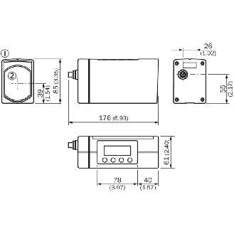 Laser de mesure P=50m CANopen PNP/NPN, M12 5P-Lire la description