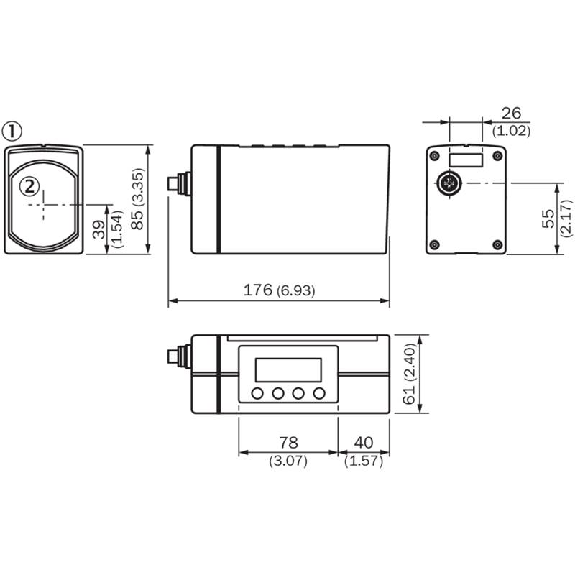 Laser de mesure P=50m CANopen PNP/NPN, M12 5P-Lire la description