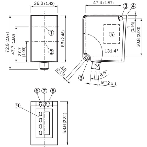 Laser de mesure P=0,2-30m ANA PNP/NPN IO-Link / M12 5P-Lire la description