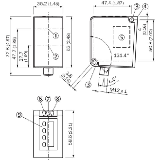 Laser de mesure P=0,2-30m ANA PNP/NPN IO-Link / M12 5P-Lire la description