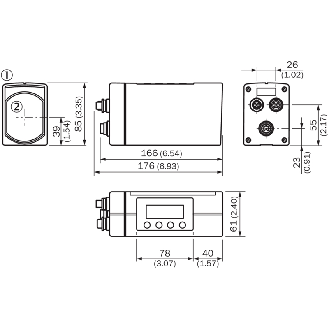 Laser de mesure P=50m PROFIBUS-DP PNP/NPN, M12B 5P M16B 8P-Lire la description