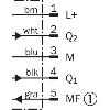 Laser de mesure P=0,2-70m 0-20mA/4-20mA / M12 5P