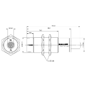 Coupleur inductif, Unidirect., M30, Remote, 8xPNP, P5mm, M12 12P-Lire la description