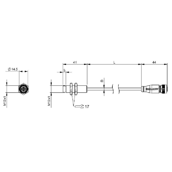 Coupleur inductif, Unidirect., M12, Remote, 2xPNP, P2.5mm, M12 5P-Lire la description