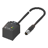Coupleur inductif, Unidirect., 40x40, Base, 8xPNP, P5mm, M12 12P+C