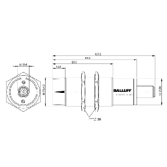 Coupleur inductif, Unidirect., M30, Base, 8xPNP, P5mm, M12 12P-Lire la description