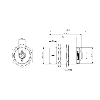 Coupleur inductif, Bidirect., M30, Base, IO-Link, P10mm, M12 5P-Lire la description