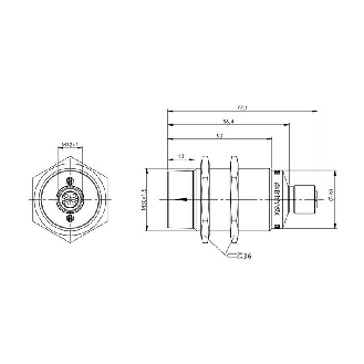 Coupleur inductif, Bidirect., M30, Remote, IO-Link, P10mm, M12 5P-Lire la description