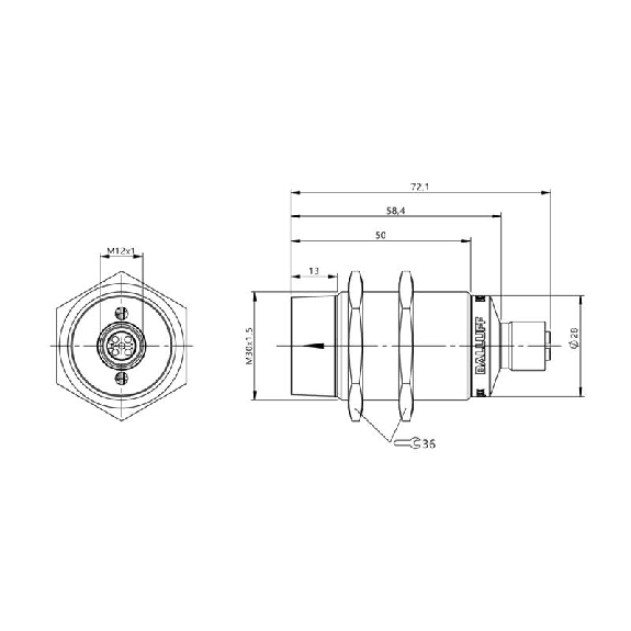 Coupleur inductif, Bidirect., M30, Remote, IO-Link, P10mm, M12 5P-Lire la description