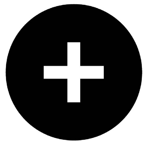 Étiquette, plate noire, +-Lire la description