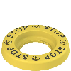 Disque lumineux jaune Ø60mm, 24Vac/dc, inscription "STOP" clignotant