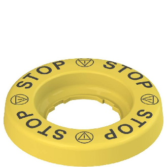 Disque lumineux jaune Ø60mm, 24Vac/dc, inscription "STOP"-Lire la description