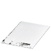 Etiquette plastique, Carte, blanc, vierge, repérable. 17 x 7 mm