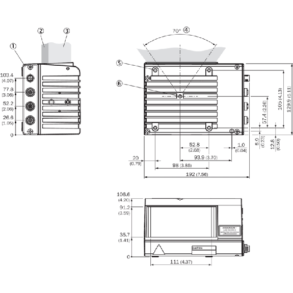 Capteur 2D-LiDAR, 0,7 ... 3 m, Horizontal (70°) Capteur 2D-LiDAR, 0,7 ... 3 m, Horizontal (70°)-Lire la description