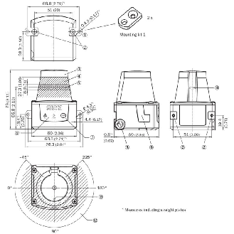 Capteur 2D-LiDAR Indoor 0,05 ... 4 m, Horizontal (270°), 16 champs-Lire la description
