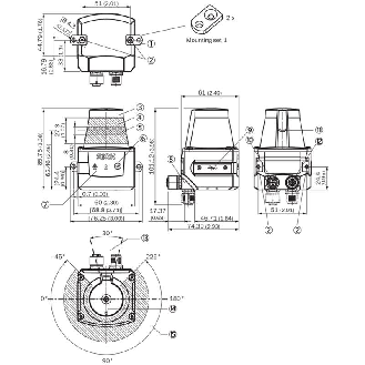 Capteur 2D-LiDAR Outdoor 0,05 ... 10 m, Horizontal (270°)-Lire la description