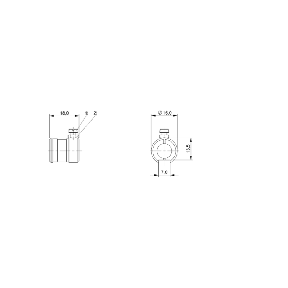 Bride de fixation BMF 10E, inox-Lire la description