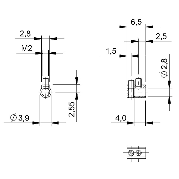 Bride de fixation pour capteurs magnétiques BMF 303 Bride de fixation pour capteurs magnétiques BMF 303-Lire la description