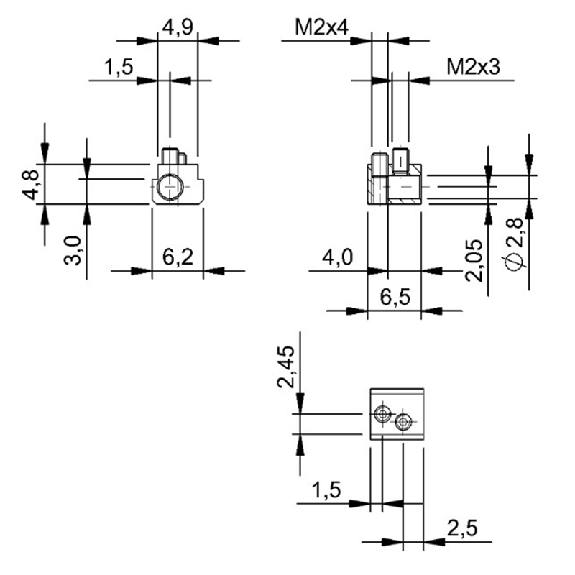 Bride de fixation pour capteurs magnétiques BMF 303 Bride de fixation pour capteurs magnétiques BMF 303-Lire la description