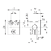 Bride de fixation pour inductif 6,5mm / Boîtier plastique 20x16x14 mm