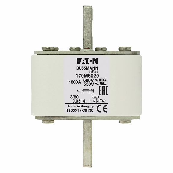 Fusible cartouche FUSE 1800A 600V 3/80 AR UR Fusible cartouche FUSE 1800A 600V 3/80 AR UR-Lire la description