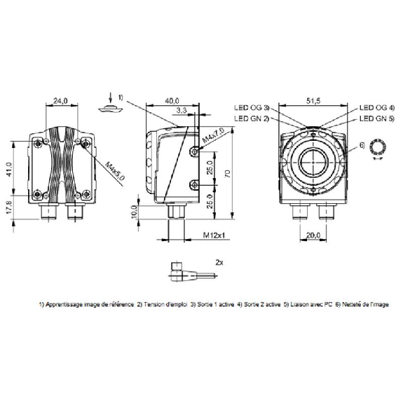Capteur de vision CMOS noir-blanc 0.3 MP (640 x 480 pixels)-Lire la description