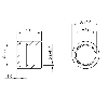 Capuchon de protection pour M08x1, Ø 10 x 9 mm, PTFE