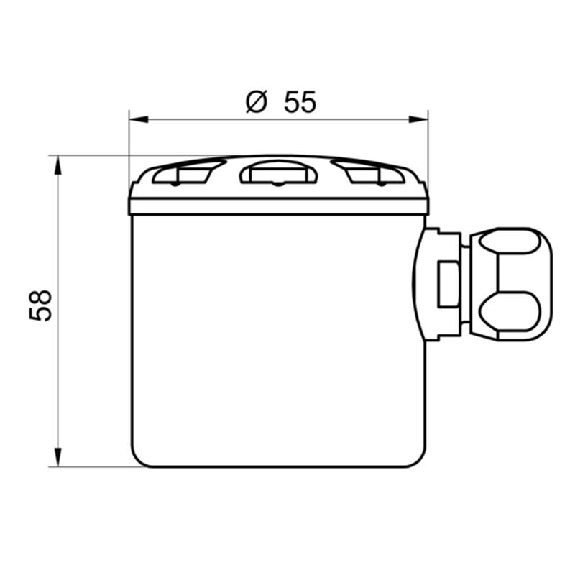 Capteur de niveau ATEX II 1G, G 1/2 A hyg. PEEK, 100mm / PE M16 plast-Lire la description