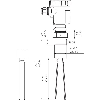 Détecteur vibrant de niveau, sonde 220mm, DPDT, G1/2 A PN 25, M20