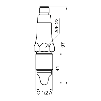 Capt. niveau Std, PNP, G1 A ISO 228-1, AISI 316L, M12A 4P plast.-Lire la description