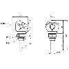 Capteur de niveau capacitif NPN NO IP67/IP68 10bar / Bornes