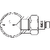 Capteur de niveau G ½ NPN NO / M12 4P