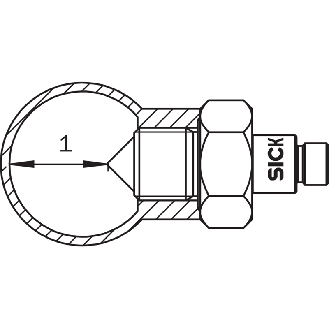 Capteur de niveau G ½ NPN NO / M12 4P-Lire la description
