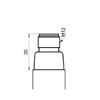 Capt. niveau Std, PNP, G 1/2 A ISO 228-1 (inversé), AISI 304, M12A 4P-Lire la description