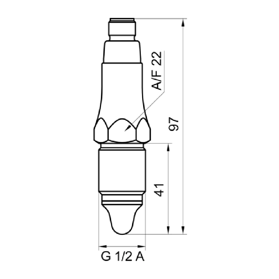 Capt. niveau Std, PNP, G 1/2 A ISO 228-1 (inversé), AISI 304, M12A 4P-Lire la description