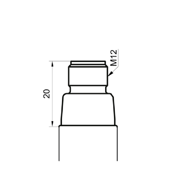 Capt. niveau Std, PNP, G 1/2 A ISO 228-1 (inversé), AISI 304, M12A 4P-Lire la description