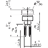 Capteur de niveau lg 67mm, PNP+IO-Link, G 1 A PN 64, M12A 4P