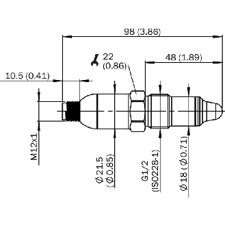 Capteur de niveau limite capacitif G 1/2 A PN-Lire la description