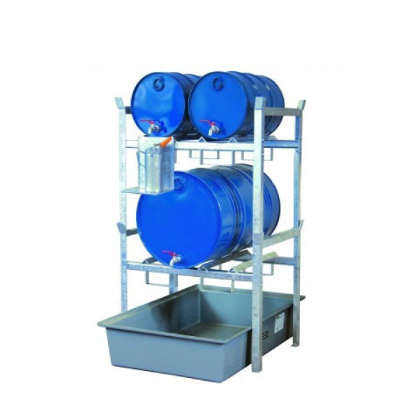 Rayonnage métallique 400 pour fût de 60  ou 200 Litres-Lire la description