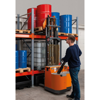 Rayonnage modulaire avec rétention pour produits industriels-Lire la description