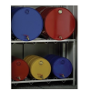 Rayonnage fûts 2 niveaux de 2 fûts de 200 litres ou 3 fûts de 60 litres