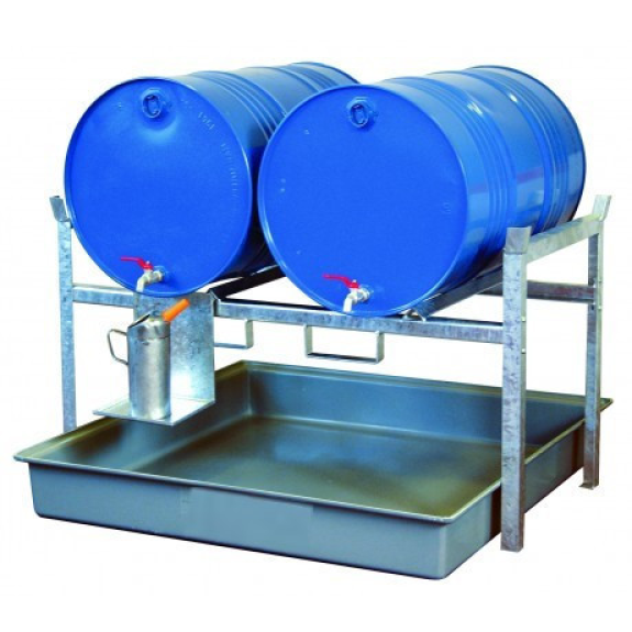 Rayonnage métallique 800 pour 4 fûts  220 litres-Lire la description