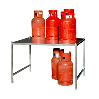 Etagère galvanisée pour bouteilles de gaz-Lire la description