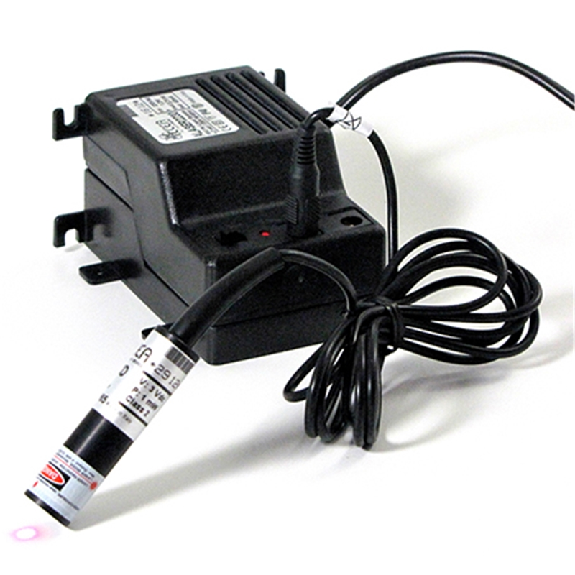 Pointeur LED 3W rouge, F=52mm, marquage point (PT1) 3,8VDC Jack-Lire la description
