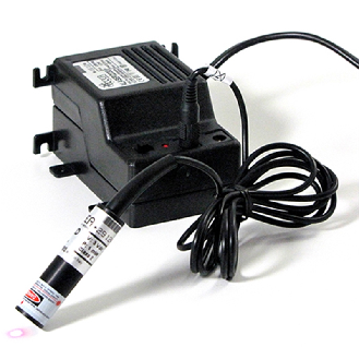 Pointeur LED 3W rouge, F=52mm, marquage point (PT1) 3,8VDC Jack-Lire la description