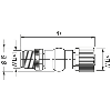 Adaptateur M12-M12 6 pôles pour Cube67+ pour alim. de l'actionneur