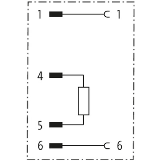 Adaptateur M12-M12 6 pôles pour Cube67+ pour alim. de l'actionneur-Lire la description
