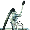 Pompe manuelle double effet 40 l/min certifiée ATEX, bec verseur, 4 m de flexible DN 19