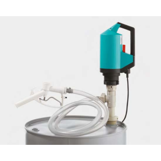 Pompe chimique  BASIC pour IBC - Moteur 520 W, canne d'aspiration et pistolet son flexible-Lire la description
